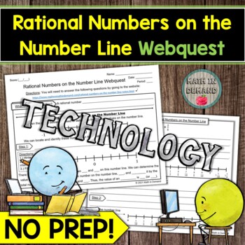 Preview of Rational Numbers on the Number Line Webquest Math