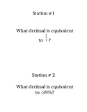 Rational Numbers stations