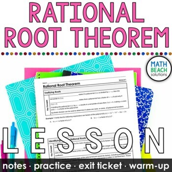 Rational Root Theorem Lesson by Math Beach Solutions | TpT