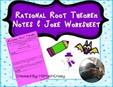 Rational Root Theorem Notes & Joke Worksheets
