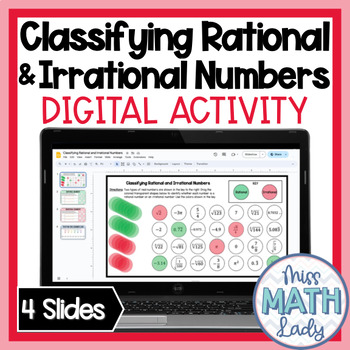 Preview of Classifying Rational VS Irrational Numbers Digital Activity for GOOGLE Slides