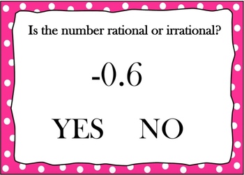 Preview of Rational and Irrational Digital Task Cards
