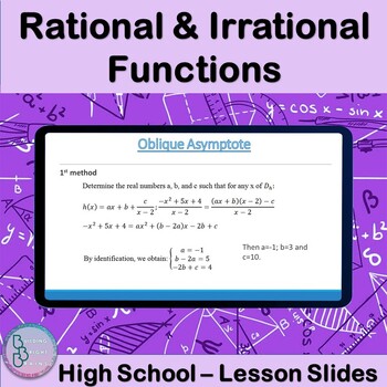 Preview of Rational and Irrational Functions | High School Math PowerPoint Lesson Slides