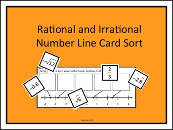 Preview of Rational and Irrational Number Line Card Sort (Digital/PDF)