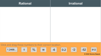 Preview of Rational and Irrational Number Sort