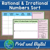 Rational & Irrational Number Sort - Vocabulary Reinforceme