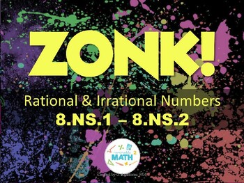 Preview of Rational and Irrational Numbers 8.NS.1 - 8.NS.2 ZONK Review Game