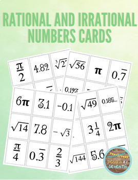 Preview of Rational and Irrational Numbers Cards