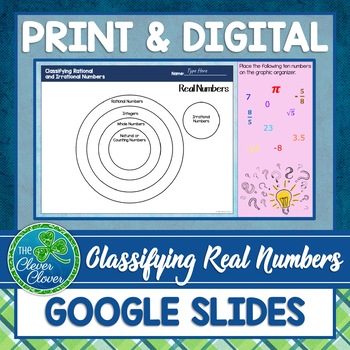 Preview of Rational & Irrational Numbers - Digital & Print - Google Slides