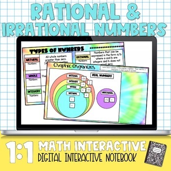 Preview of Rational and Irrational Numbers Digital Interactive Notebook