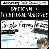 Rational and Irrational Numbers Google Forms Homework
