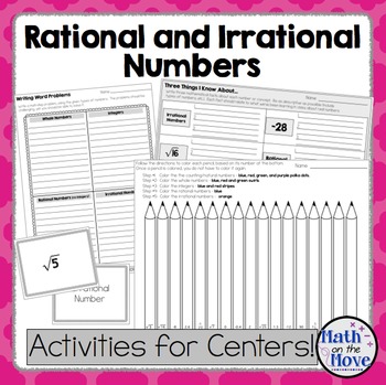 Rational and Irrational Numbers - Notes and Activities by Math on the Move