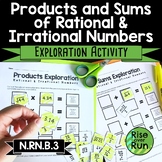 Products & Sums of Rational and Irrational Numbers Activity