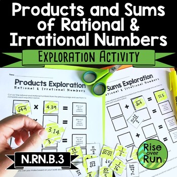 Preview of Products & Sums of Rational and Irrational Numbers Activity