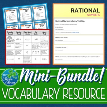 Preview of Rational and Irrational Numbers - Vocabulary Bundle