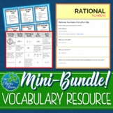 Rational and Irrational Numbers - Vocabulary Bundle