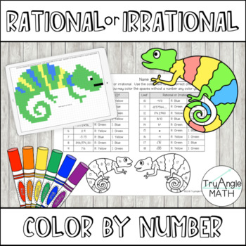 Preview of Rational and Irrational Numbers - Color by Number Pixel ARt