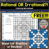 Rational or Irrational Coloring Worksheet FREE