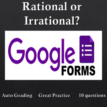 Preview of Rational or Irrational - Google Form