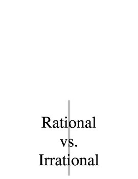 Preview of Rational vs Irrational Foldable