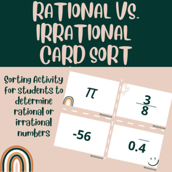 Preview of Rational vs Irrational Numbers Card Sort