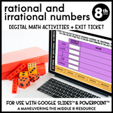 Rational vs. Irrational Numbers Digital Math Activity | Go