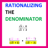 Rationalize Denominators Using the Conjugate:  Examples an