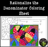 Rationalize the Denominator Coloring Sheet Valentine's Day