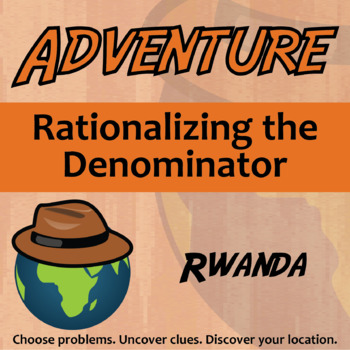 Preview of Rationalizing the Denominator Activity - Printable & Digital Rwanda Adventure