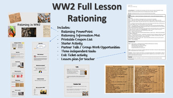 Preview of Rationing in WW2 - Lesson & Resources