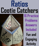 Ratios Activity 5th 6th 7th Grade Cootie Catcher Foldable 