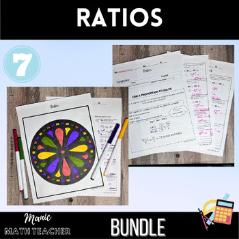 Preview of Ratios Bundle - Lesson & Color By Number