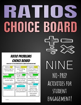 Preview of Ratios Choice Board