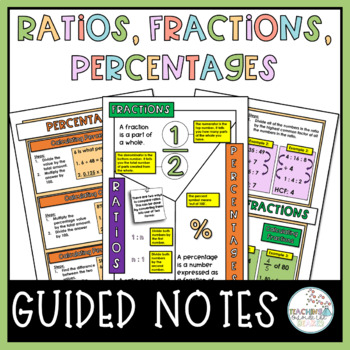 Preview of Ratios, Fractions and Percentages Guided Notes