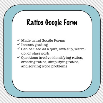 Preview of Ratios Google Form