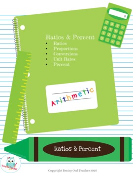 Preview of Ratios & Percents Digital Notes for Distance Learning