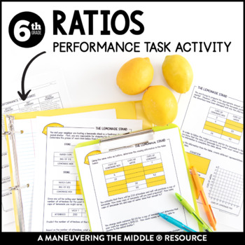 Preview of Ratios Activity | Math Performance Task Review Activity