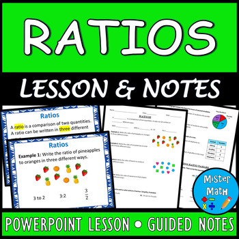 Preview of Ratios PowerPoint and Guided Notes BUNDLE