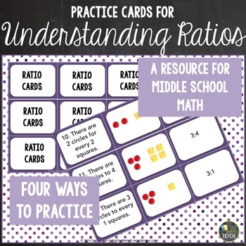 Preview of Ratios Practice Cards Task Cards