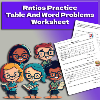 Preview of Ratios Practice: Tables And Word Problems Worksheet