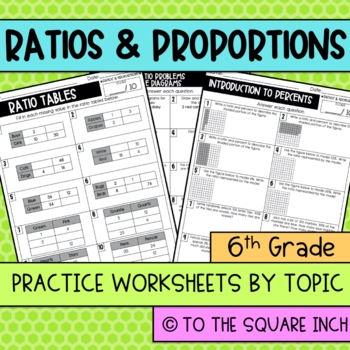 Preview of Ratios Practice and Proportions Worksheets