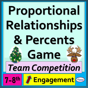 Preview of Ratios, Proportions and Percent Problems Game - Christmas Math Activity