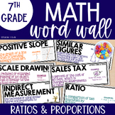 Ratios & Proportional Relationships Word Wall & Graphic Or