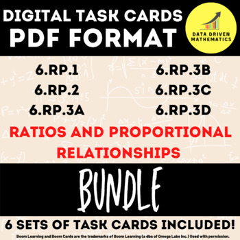 Preview of Ratios & Proportions Digital Task Cards BUNDLE -  PDF Format (TPT Digital)