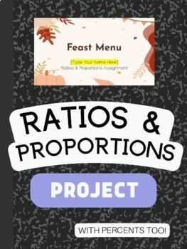 Preview of Ratios & Proportions: Family Feast Project