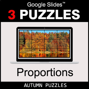 Preview of Ratios & Proportions - Google Slides - Autumn Puzzles