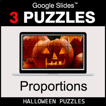 Preview of Ratios & Proportions - Google Slides - Halloween Puzzles