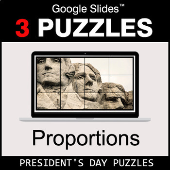 Preview of Ratios & Proportions - Google Slides - President's Day Puzzles