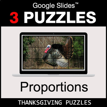 Preview of Ratios & Proportions - Google Slides - Thanksgiving Puzzles
