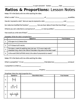 review of proportions homework 1 answer key